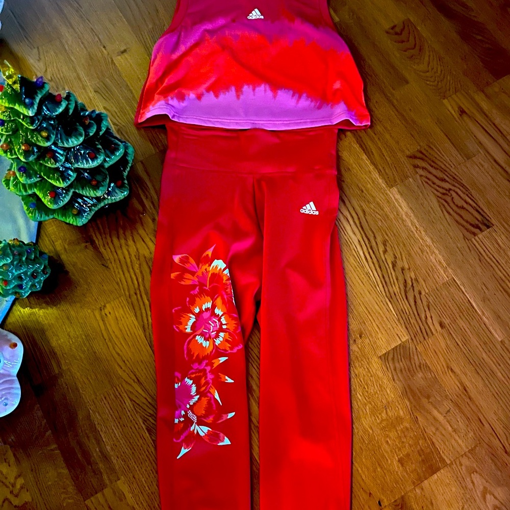 Adidas leggings  and top